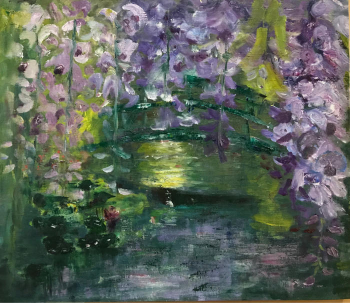 藤の花（油絵） : 夏目明美作品集＊油絵・水彩画